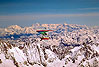 Survol des Alpes.  (50 ko)