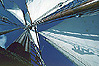 Shadow of a sailor on schooner  La Belle Poule